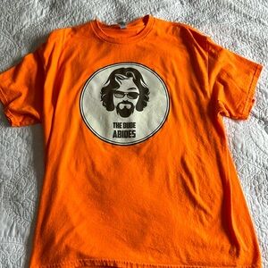 Dude Abides Orange XL T-Shirt